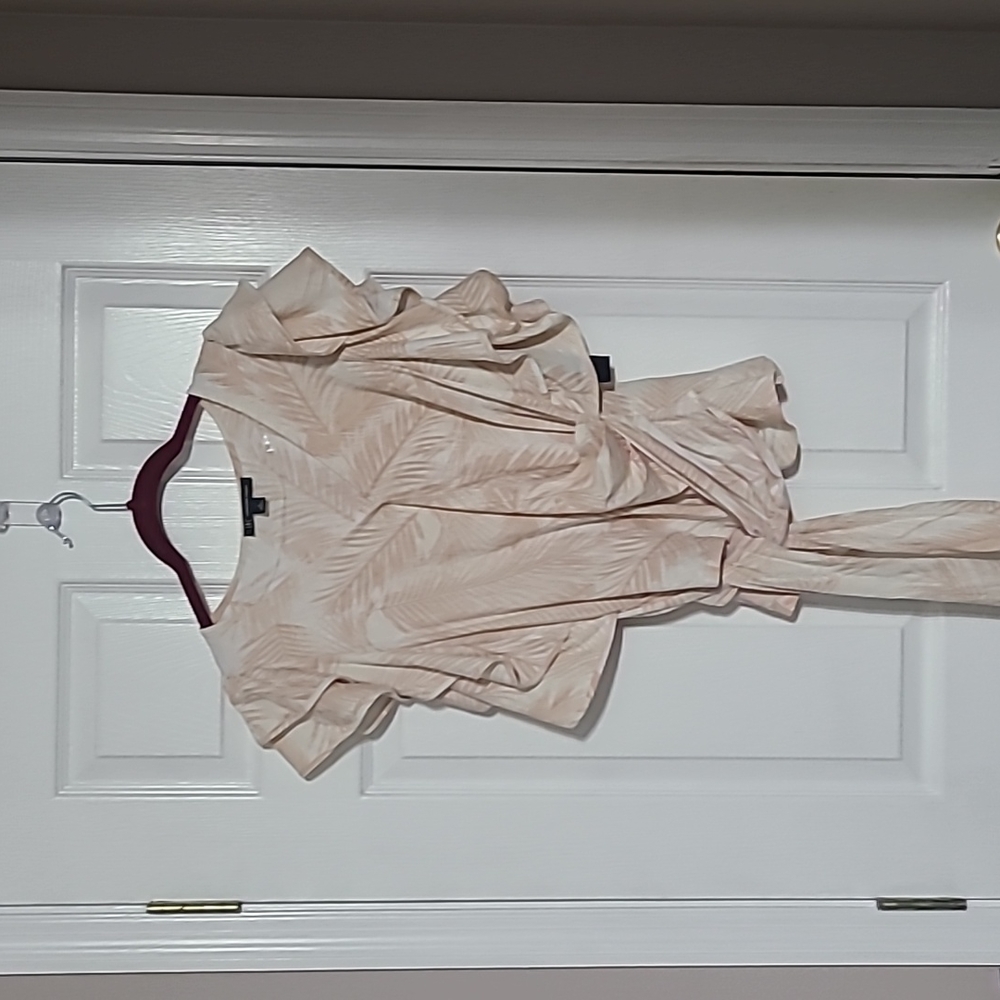 INC size L Summer Palm Wrap Shirt NWT
